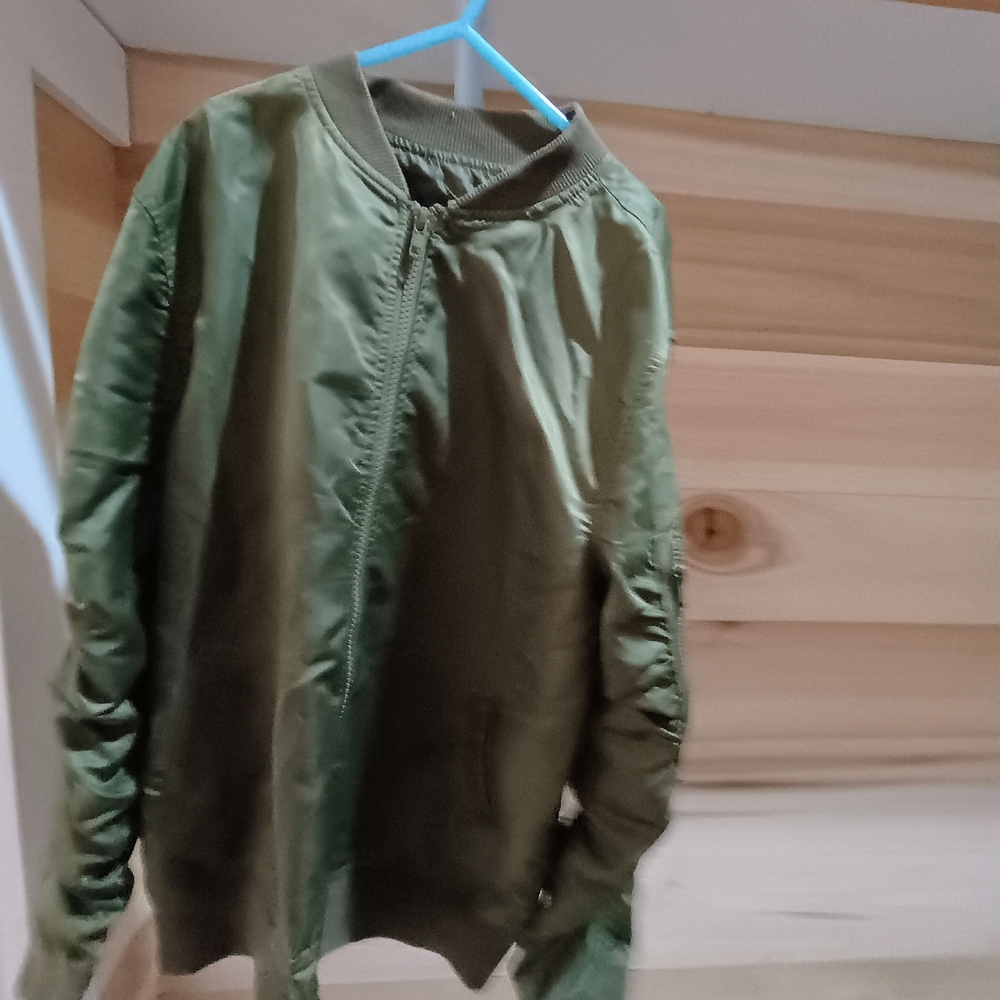 Olive Green Bomber Jacket